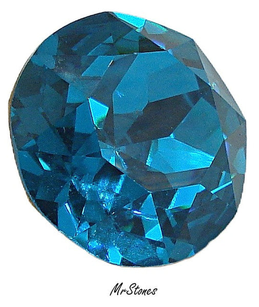 18mm (1200) (75ss) M/C Blue Zircon Round Dentelle