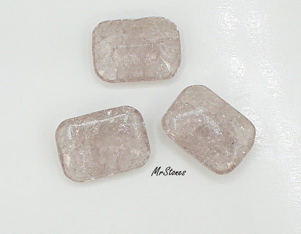 18x13mm (3436) Lt Amethyst Crackle Cushion Octagon Buff Top Doublet 1pc or 36pc Pkg