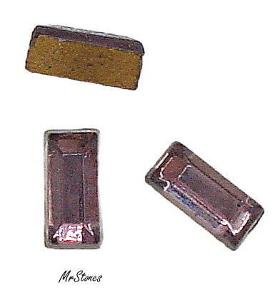 5x2.5mm (3932) Czech Amethyst Flatback Baguette