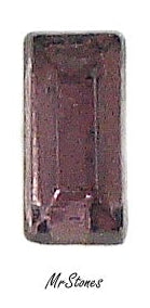 5x2.5mm (3932) Czech Amethyst Flatback Baguette