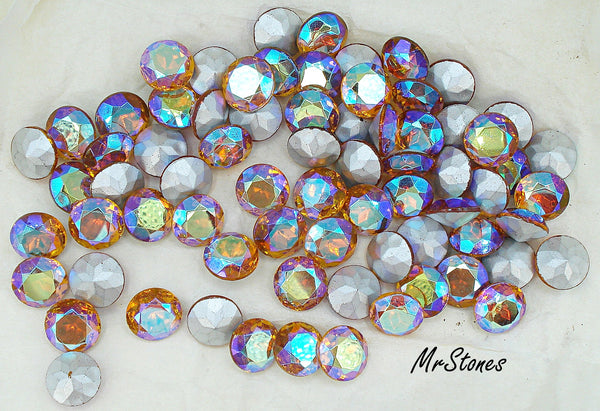 11.3mm (1200/2) (48ss) TTC Topaz AB Czech Round Dentelle
