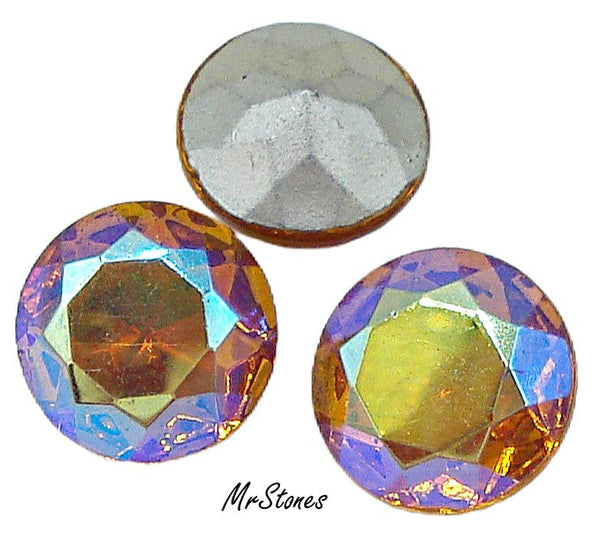 11.3mm (1200/2) (48ss) TTC Topaz AB Czech Round Dentelle