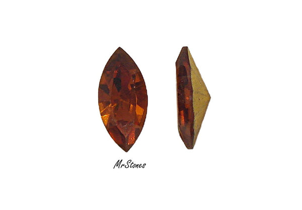 15x7mm (4200/2) TTC Madeira Topaz Pointed Back Marquises