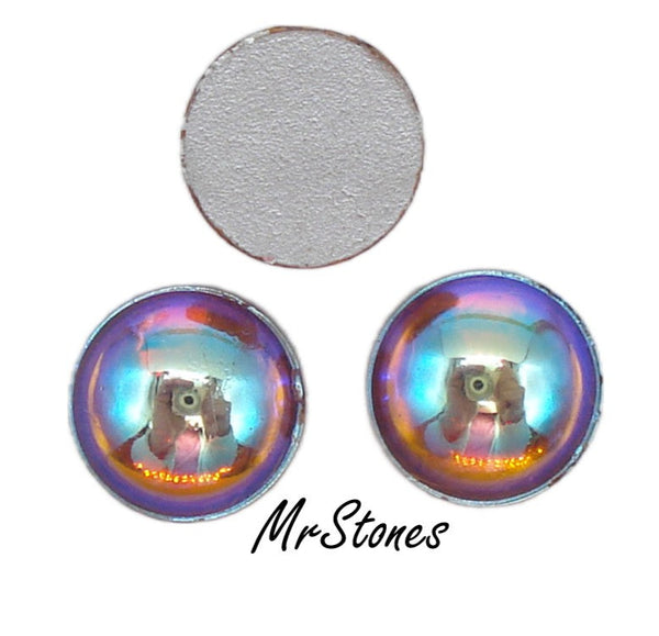 9mm (1684) Hyacinth AB Round Cabochon