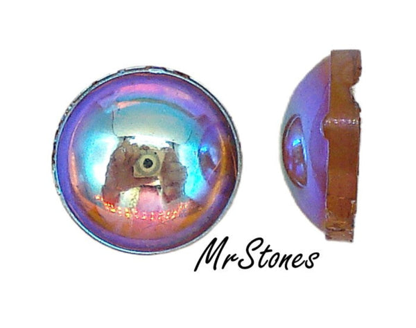 9mm (1684) Hyacinth AB Round Cabochon