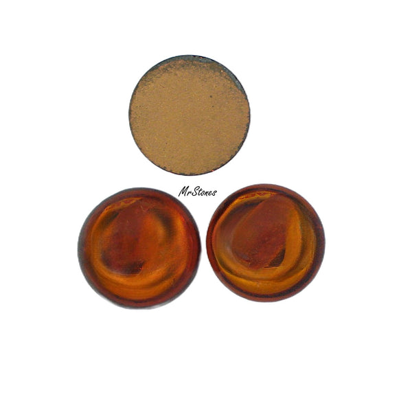 17mm (2194) Madeira Topaz Round Cabochon