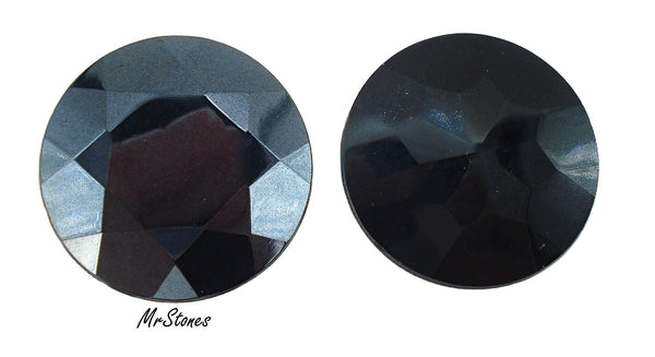 27mm (1201/2) TTC Jet Hematite Shallow Cut Round Chaton Dentelle