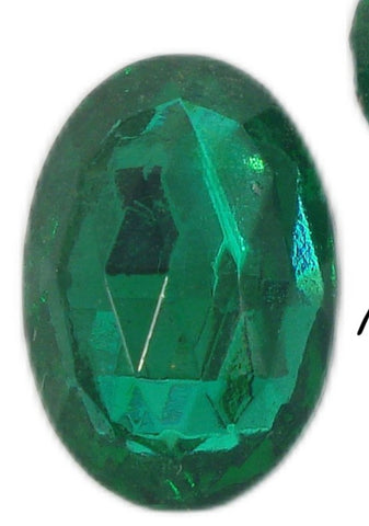 16x11mm (3293) Czech Emerald Oval Rauten Rose Cut 1pc $1.00 or 10pk/$6.95