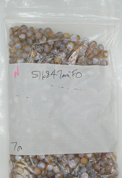 7mm (1684) Fire Opal Round Cabochon Glass Japan