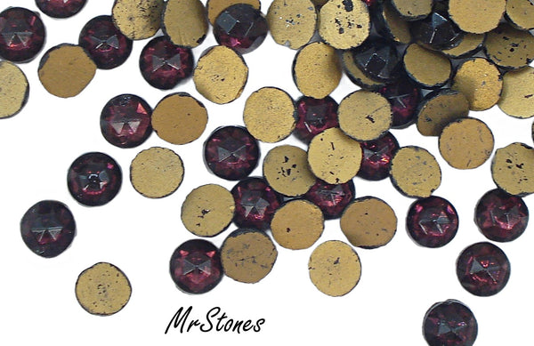 5.5mm (2020) (20SS) Amethyst Foiled Rauten Rose Cut Round 1pc or 10pcs