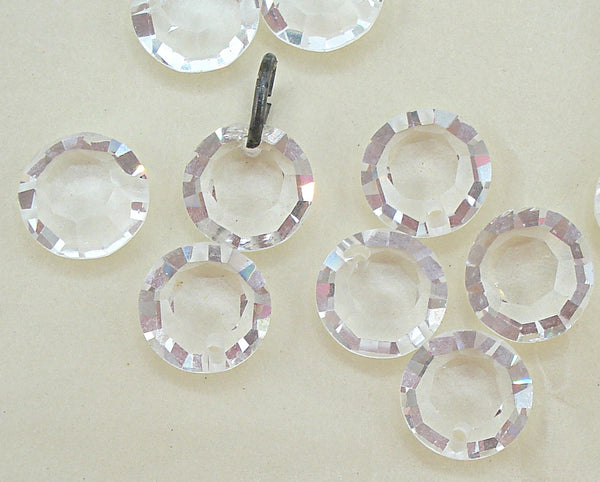 8mm (1110) (38ss) Crystal Channel Cut w/ Dangle Hole Same on Both Sides Swarovski