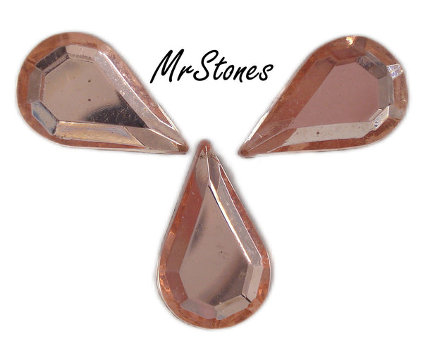 13x7.8mm (2300) Light Rose Rosaline Pear Shape Tear Drop Flat Back