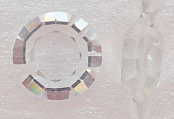 8mm (1110) (38ss) Crystal Channel Cut w/ Dangle Hole Same on Both Sides Swarovski