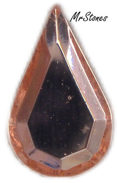 13x7.8mm (2300) Light Rose Rosaline Pear Shape Tear Drop Flat Back