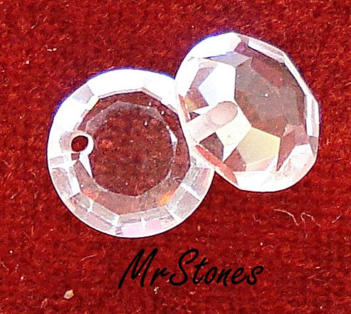 8mm (1110) (38ss) Crystal Channel Cut w/ Dangle Hole Same on Both Sides Swarovski