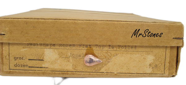 13x7.8mm (2300) Light Rose Rosaline Pear Shape Tear Drop Flat Back