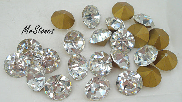 14.2mm (1100) (60ss) Crystal Round Chaton Swarovski