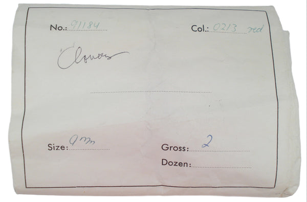 9mm (8.7mm) Round Cabochon Orange with White 4 Leaf Clover Flower West German