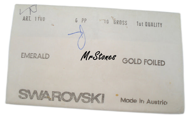 1.3mm (1100) (6pp) Emerald Green Round Chatons 10pk $1.00