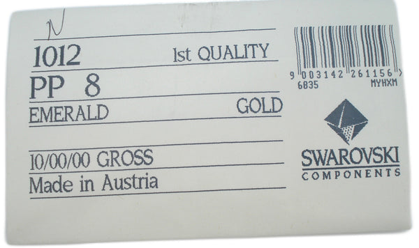 1.45mm (1012) (8pp) Emerald Green Round Chaton 10pk/$1.00