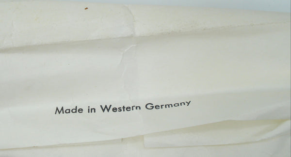 9mm 8.8mm Round Glass Cabochon White with Yellow Indented Heart West German