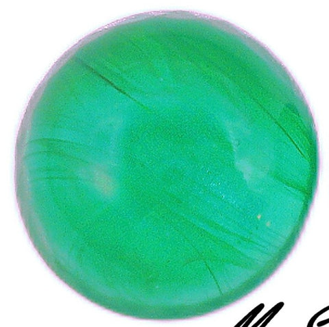 15mm (1684) Flawed Quartz Emerald Round Cabochon Japan
