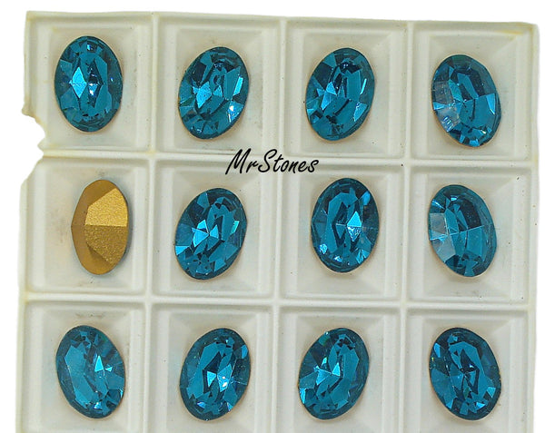 14x10mm (4100) Blue Zircon Oval Swarovski 1pc/$2.05 or 24pc Box/$28.95
