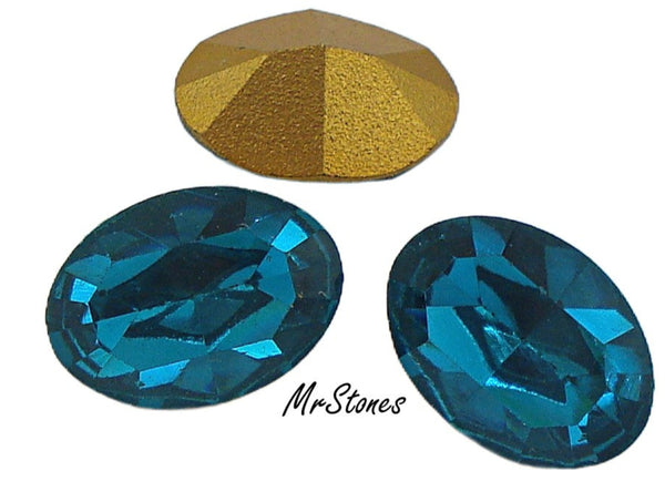 14x10mm (4100) Blue Zircon Oval Swarovski 1pc/$2.05 or 24pc Box/$28.95