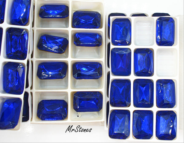 18x13mm (4626/2) TTC Czech Cobalt Blue Cushion Octagon