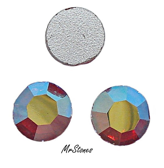 6.3-6.5mm (2000) (30ss) Czech Light Siam AB Round Flatback