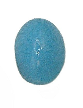 10x7mm (2197) Turquoise Blue Glass Oval Cabochon Grooved Back 5pcs/$1.00 (Trifari)