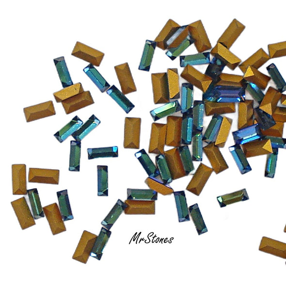 5x2.5mm (4500) Bermuda Blue Baguette