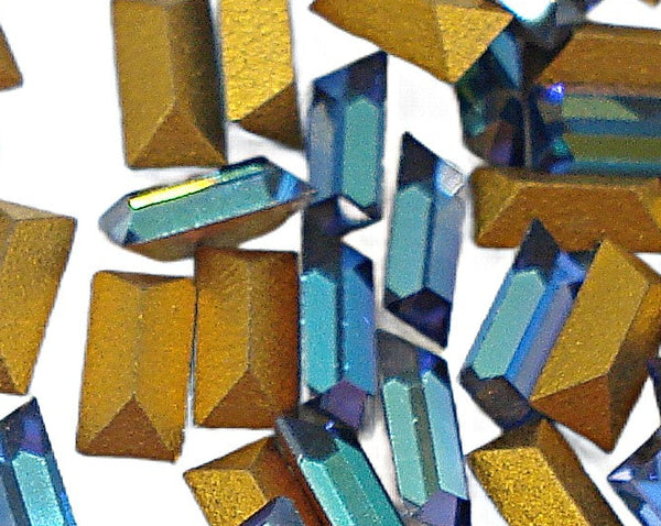 5x2.5mm (4500) Bermuda Blue Baguette