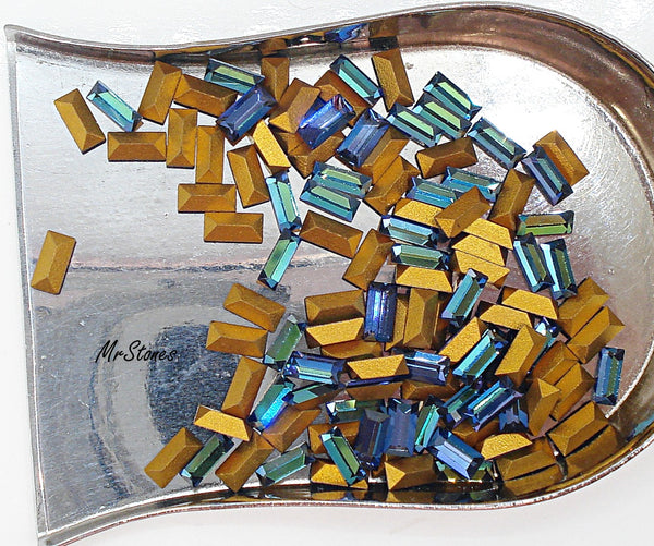 5x2.5mm (4500) Bermuda Blue Baguette