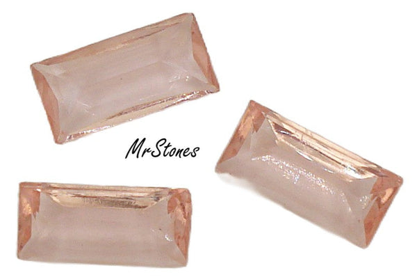 12x6mm (4500/2) TTC Rosaline Pink Un-foiled Baguette
