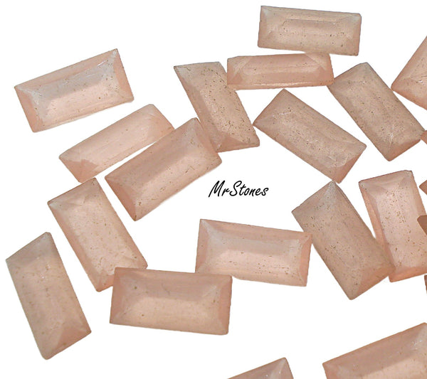 12x6mm (4500/2) TTC Rosaline Pink Un-foiled Baguette
