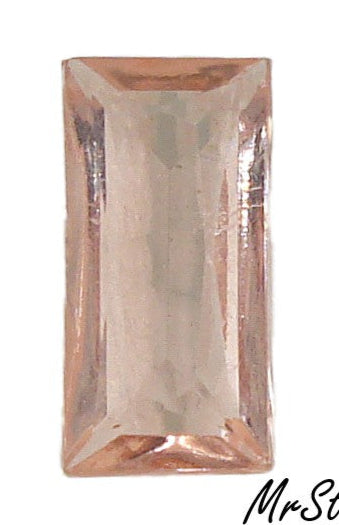 12x6mm (4500/2) TTC Rosaline Pink Un-foiled Baguette