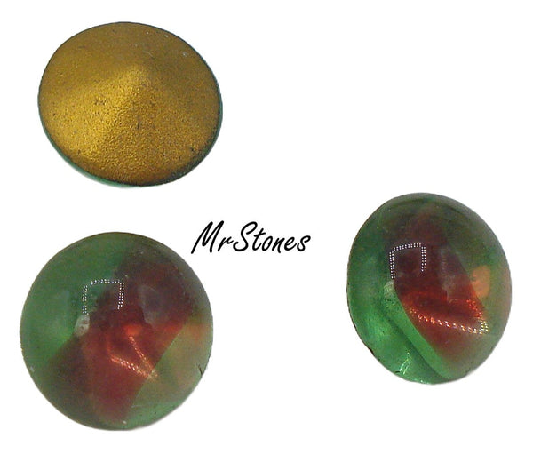 11mm (3189) (48ss) Ruby Peridot Bi Color Sabrina Round Buff Top Doublet