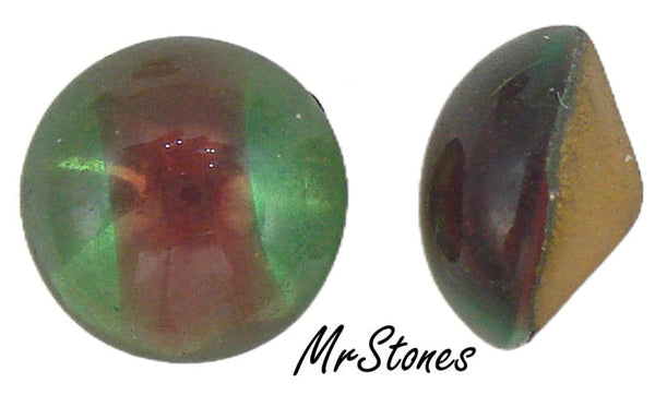 11mm (3189) (48ss) Ruby Peridot Bi Color Sabrina Round Buff Top Doublet