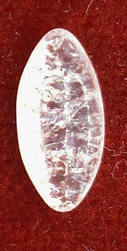 10x5mm (3146) Crystal White Crackle Marquise Navette Buff Top Doublet 1pc or 10pc