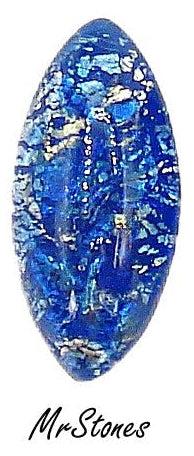 15x7mm (3175) Sea Opal Marquise Navette Czech Cabochon