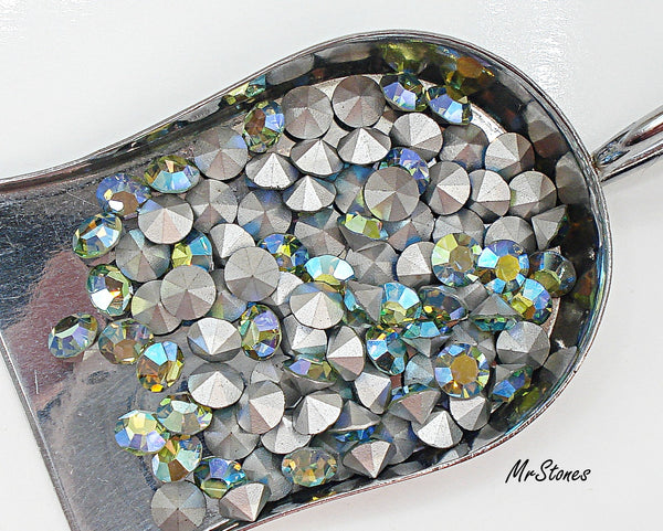 5.2-5.3mm (1100) (23ss) Peridot AB Round Chaton