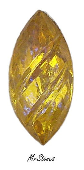 15x7mm (3175) Light Topaz Flash of Amethyst Bi Color Marquise with Cuts Buff Top Doublet