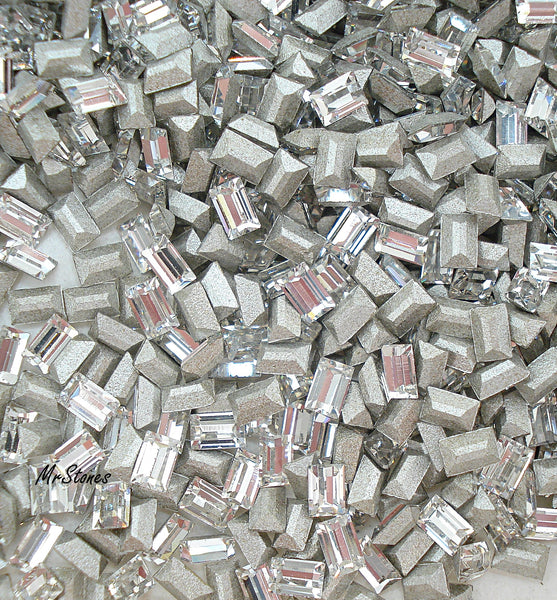 3x2mm (4500) Crystal Baguette Swarovski Silver Foiled