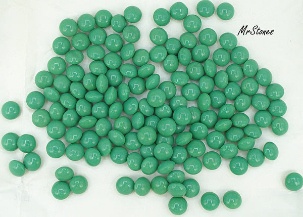 8mm (3190) (39ss) Jade Green Glass Round Lentel Shape