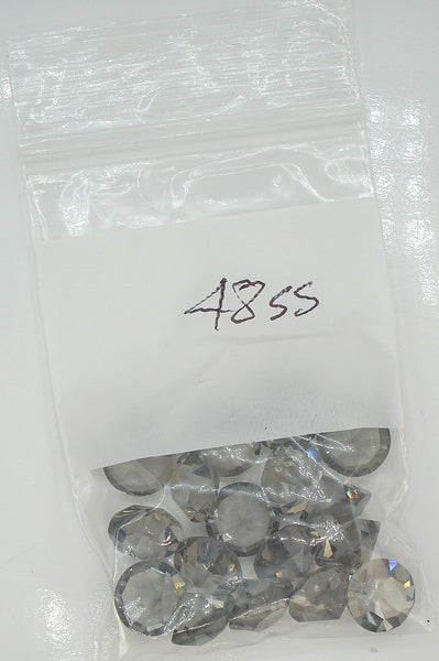 10.9-11.2mm (1100) 11.1mm Black Diamond Unfoiled Round Chaton