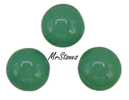 8mm (3190) (39ss) Jade Green Glass Round Lentel Shape