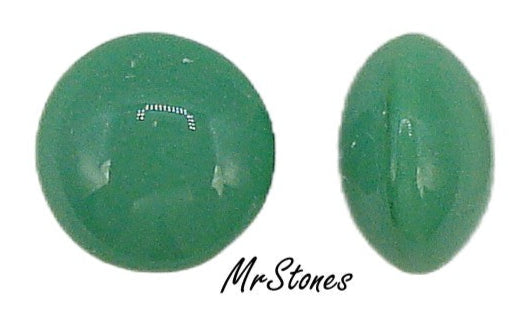 8mm (3190) (39ss) Jade Green Glass Round Lentel Shape