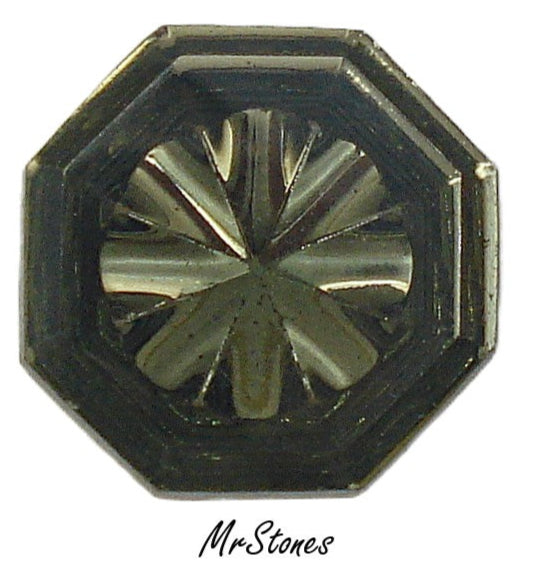 23mm Black Diamond Octagon Shallow Cut Glass Rhinestone