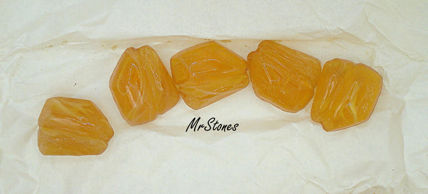 15x12mm (0103) Topaz Flawed Nugget Baroque Rock Glass Japan